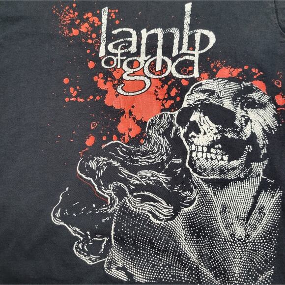 Vintage y2k Thrashed Lamb of God Black T-Shirt, 17.5x21 - Picture 2 of 9